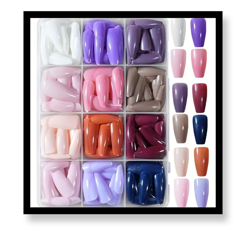 🆕 (In package)Colorful Press-On Nail Set